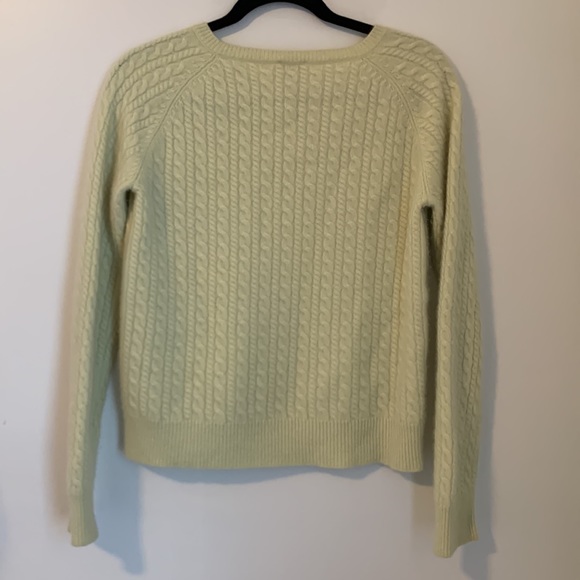 Banana Milk Ann Taylor Cashmere Sweater Sz L - Picture 2 of 5